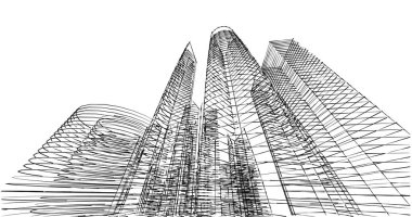 soyut mimari duvar kağıdı tasarımı, dijital konsept arkaplan