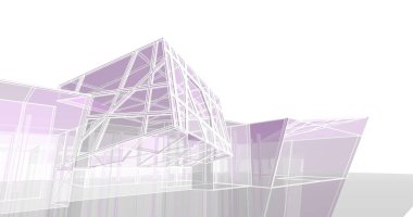 soyut mimari duvar kağıdı tasarımı, dijital konsept arkaplan