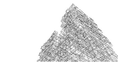 soyut mimari duvar kağıdı tasarımı, dijital konsept arkaplan