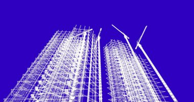 soyut mimari duvar kağıdı tasarımı, dijital konsept arkaplan