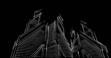 soyut mimari duvar kağıdı tasarımı, dijital konsept arkaplan