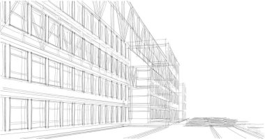 soyut mimari duvar kağıdı tasarımı, dijital konsept arkaplan