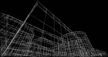 soyut mimari duvar kağıdı tasarımı, dijital konsept arkaplan