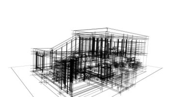 soyut mimari duvar kağıdı tasarımı, dijital konsept arkaplan