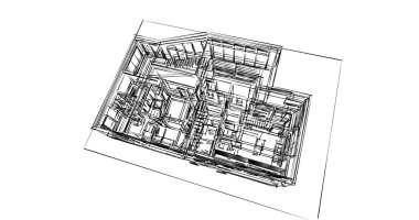 soyut mimari duvar kağıdı tasarımı, dijital konsept arkaplan