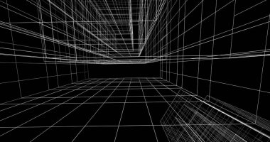 soyut mimari duvar kağıdı tasarımı, dijital konsept arkaplan