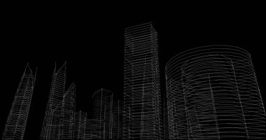soyut mimari duvar kağıdı tasarımı, dijital konsept arkaplan
