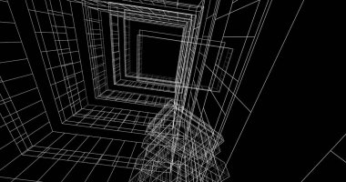 soyut mimari duvar kağıdı tasarımı, dijital konsept arkaplan