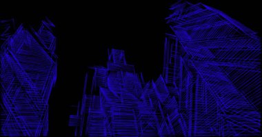 soyut mimari duvar kağıdı tasarımı, dijital konsept arkaplan