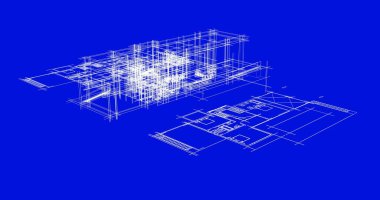 soyut mimari duvar kağıdı tasarımı, dijital konsept arkaplan