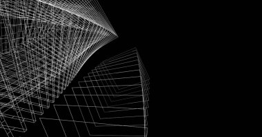 soyut mimari duvar kağıdı tasarımı, dijital konsept arkaplan