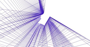 soyut mimari duvar kağıdı tasarımı, dijital konsept arkaplan