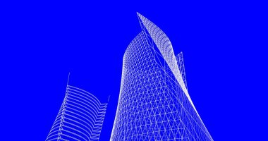 soyut mimari duvar kağıdı tasarımı, dijital konsept arkaplan