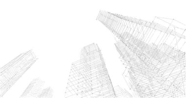 soyut mimari duvar kağıdı tasarımı, dijital konsept arkaplan