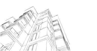 soyut mimari duvar kağıdı tasarımı, dijital konsept arkaplan