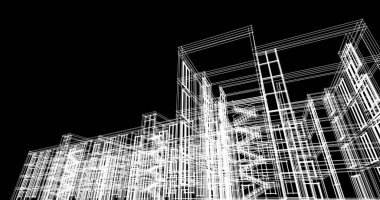 soyut mimari duvar kağıdı tasarımı, dijital konsept arkaplan