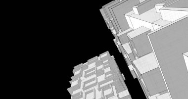soyut mimari duvar kağıdı tasarımı, dijital konsept arkaplan