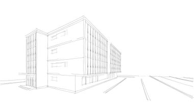 soyut mimari duvar kağıdı tasarımı, dijital konsept arkaplan