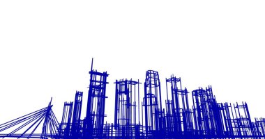 soyut mimari duvar kağıdı tasarımı, dijital konsept arkaplan