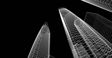 soyut mimari duvar kağıdı tasarımı, dijital konsept arkaplan