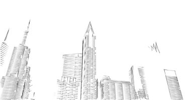 soyut mimari duvar kağıdı tasarımı, dijital konsept arkaplan