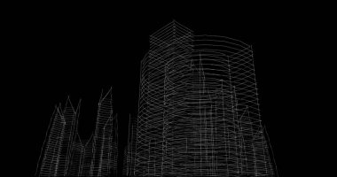 soyut mimari duvar kağıdı tasarımı, dijital konsept arkaplan