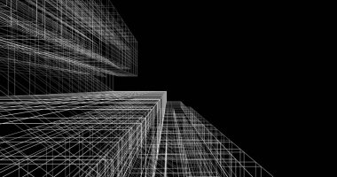 soyut mimari duvar kağıdı tasarımı, dijital konsept arkaplan