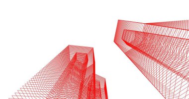 soyut mimari duvar kağıdı tasarımı, dijital konsept arkaplan