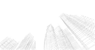 soyut mimari duvar kağıdı tasarımı, dijital konsept arkaplan