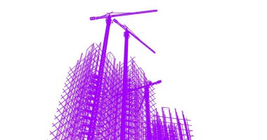 soyut mimari duvar kağıdı tasarımı, dijital konsept arkaplan