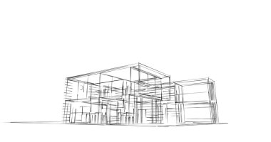 soyut mimari duvar kağıdı tasarımı, dijital konsept arkaplan