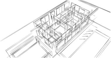 soyut mimari duvar kağıdı tasarımı, dijital konsept arkaplan