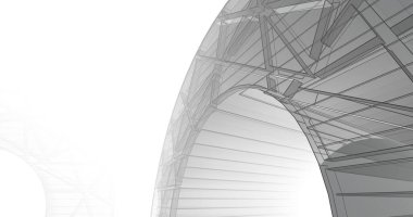 soyut mimari duvar kağıdı tasarımı, dijital konsept arkaplan