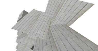 Mimari sanat konseptinde soyut çizgiler, minimum geometrik şekiller. 