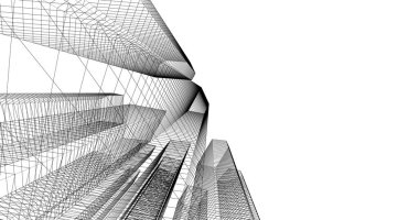 soyut mimari duvar kağıdı tasarımı, dijital konsept arkaplan