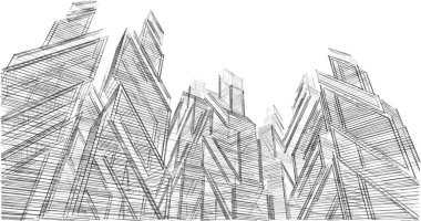 soyut mimari duvar kağıdı tasarımı, dijital konsept arkaplan