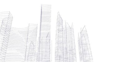 soyut mimari duvar kağıdı tasarımı, dijital konsept arkaplan