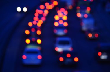 Bulanık soyut ışıklar gece şehrin arka planı