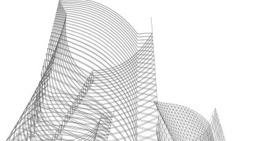 soyut mimari duvar kağıdı tasarımı, dijital konsept arkaplan