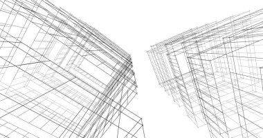soyut mimari duvar kağıdı tasarımı, dijital konsept arkaplan