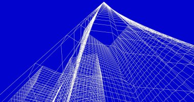 soyut mimari duvar kağıdı tasarımı, dijital konsept arkaplan