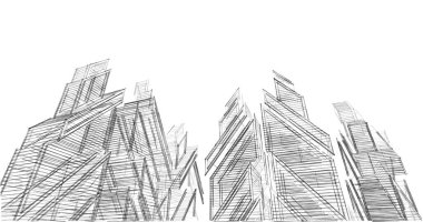 soyut mimari duvar kağıdı tasarımı, dijital konsept arkaplan