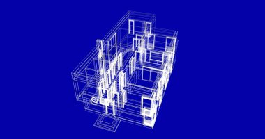 soyut mimari duvar kağıdı tasarımı, dijital konsept arkaplan