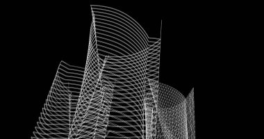 soyut mimari duvar kağıdı tasarımı, dijital konsept arkaplan