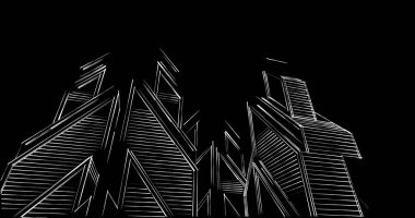 soyut mimari duvar kağıdı tasarımı, dijital konsept arkaplan