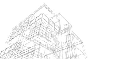 soyut mimari duvar kağıdı tasarımı, dijital konsept arkaplan