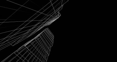 soyut mimari duvar kağıdı tasarımı, dijital konsept arkaplan