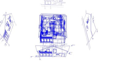 soyut mimari duvar kağıdı tasarımı, dijital konsept arkaplan