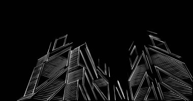 soyut mimari duvar kağıdı tasarımı, dijital konsept arkaplan