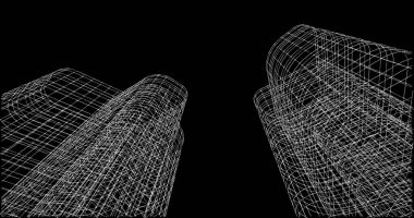 soyut mimari duvar kağıdı tasarımı, dijital konsept arkaplan